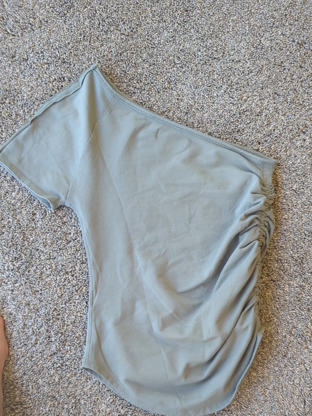 Free People We The Free One Shoulder Short Sleeve Tee - Green S